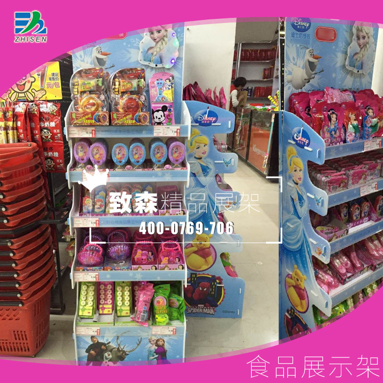 迪士尼食品展架 零食展架——环保中空板在快消品行业的应用